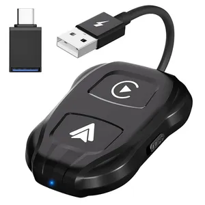 TechAdro Carplay Wireless Adapter za auto Andorid 2 u 1 USB, Type C crni
