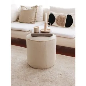 Teddy - Cream Cream Pouffe