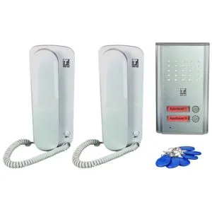 Teh Tel Zicni interfon sa RFID citacem SUPER STRONG 2, dve unutrasnje slusalice