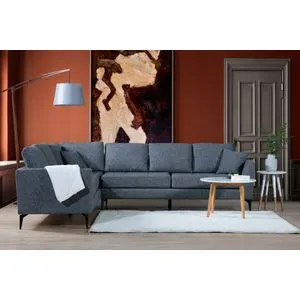 Tempo Corner Left (3+3R) Dark Grey Corner Sofa