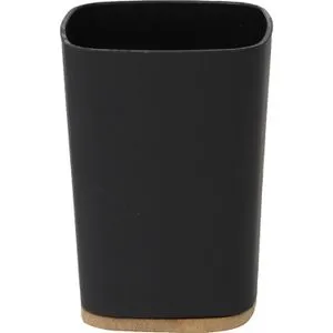 TENDANCE ČAŠA ZA ČETKICE ZA ZUBE 7,5X7,5X10,5CM ABS BAMBUS CRNA 61110103