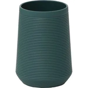 TENDANCE ČAŠA ZA ČETKICE ZA ZUBE PRUGE 10,5CM ABS TAMNO ZELENA 61111142