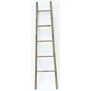 TENDANCE DRŽAČ ZA PEŠKIRE U OBLIKU MERDEVINA SA 5 PREČKI 40X2,5X150CM BAMBUS SIVA 9646195