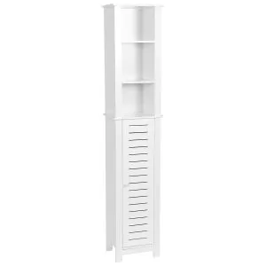 TENDANCE KUPATILSKI ORMARIC 1 VRATA 3 POLICE SANTORIN 173X35X26 DRVO BELA