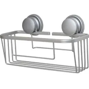 TENDANCE PRAVOUGONA ZICANA POLICA NA VAKUUM 28X13,5X17,5 CM ALUMINIJUM, HROM 9100199