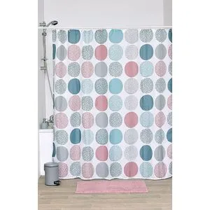 TENDANCE ZAVESA ZA KADU + 12 BELIH PP KUKICA 180X200CM POLIESTER GAIA 1205664