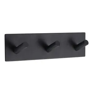 Tendance zidni četvrtasti čiviluk sa 3 kukice 3m 18 x 3 x 4,5 metal crna 9057103