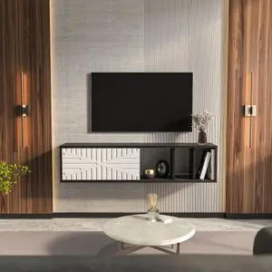 Teo Floating - Black, White Black
White TV Stand