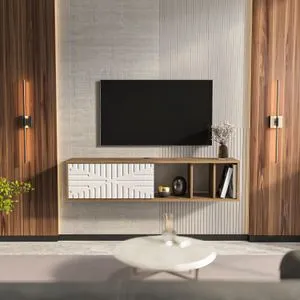 Teo Floating - Walnut, White Walnut
White TV Stand