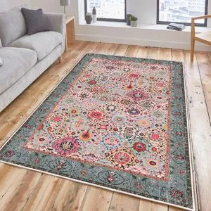 Tepih Conceptum Hypnose WOOSONIL091 u krem, crvenoj, narandžastoj, plavoj i zelenoj boji (160 x 2...