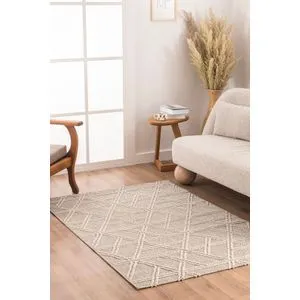 Teppich 19241A - Sivi, Krem Sivi (160 x 230 cm)