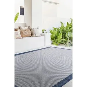 Teppich 23745A - Ecru i Tamnoplava