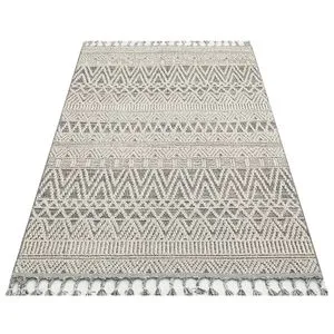 Teppich Sh 14 - Sivi Bež Crni Tepih (160 x 230 cm)