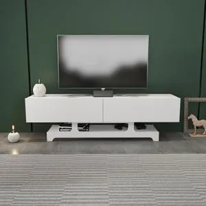 Tera - White White TV Stand