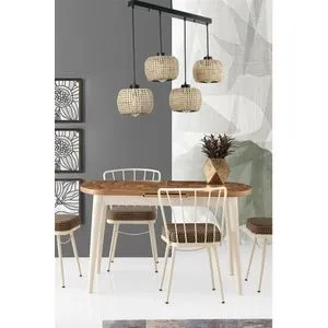 Tıger 4-Lu Sıralı Rattan Luster