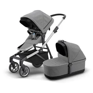 THULE Sleek dečija kolica + kolevka - Grey melange