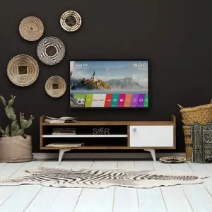 Ticaba Oak
White TV Stand