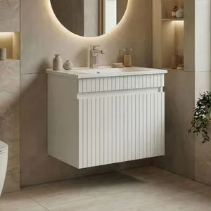 Tivoli 65 - 664 Matte White Bathroom Cabinet With Sink