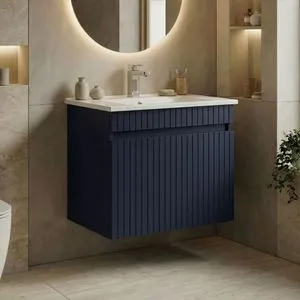 Tivoli 65 - 666 Matte Navy Blue Bathroom Cabinet With Sink