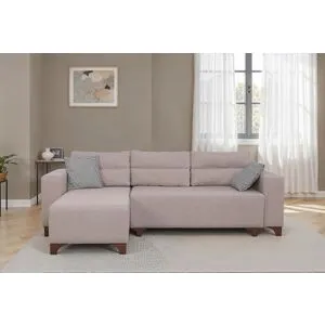 Tloft Mini - Krem ugaona sofa na razvlačenje