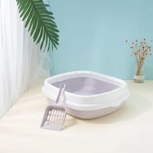 Toalet za mačke Removable Cat Box Ljubičasti 40x34x12 cm