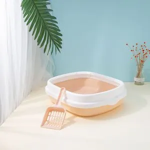 Toalet za mačke Removable Cat Box Narandžasti 48x40x14 cm