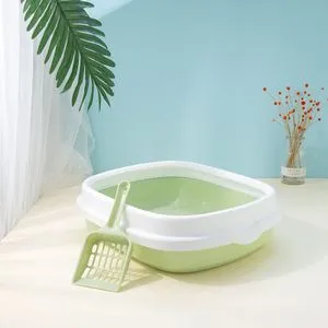 Toalet za mačke Removable Cat Box Zeleni 48x40x14 cm