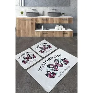 Tomorrow Djt Multicolor Bathmat Set (3 Pieces)