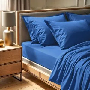 Tonne Bleue - 74 Blue Ranforce Single Fitted Sheet (DE)