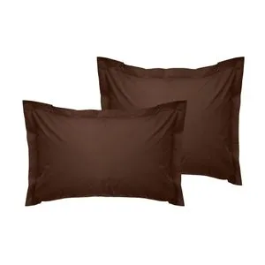 Tonne Brune - 88 Dark Brown Oxford Pillowcase Set (2 Pieces)