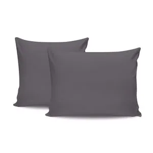 Tonne Grise - 70 Dark Grey Pillowcase Set (2 Pieces)