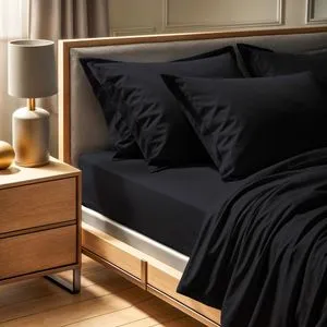 Tonne Grise - Black Black Ranforce Single Small Fitted Sheet (FR)