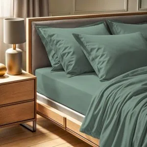 Tonne Mixte - Lola Green Ranforce Single Fitted Sheet (DE)