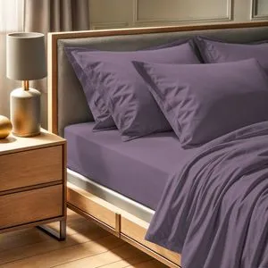 Tonne Mixte - Maro Dusty Rose Ranforce Double Fitted Sheet (FR) (IT) (ES) (DE)