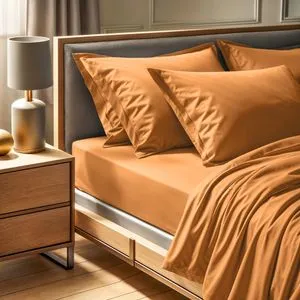 Tonne Orage - 25 Orange Ranforce Double XL Fitted Sheet (FR) (IT) (ES) (DE)