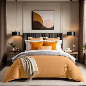 Tonne Orage - 25 Orange Ranforce Single Quilt Cover (FR)