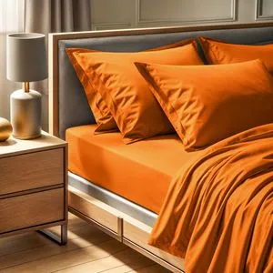 Tonne Orage - 27 Orange Ranforce Double Flat Sheet