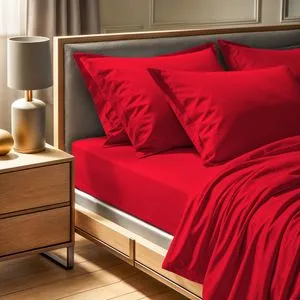 Tonne Rosse - Ardil Red Ranforce Super King Fitted Sheet (FR) (IT) (ES) (DE)