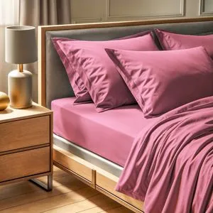 Tonne Rosse - Pojedinačni Flat Čaršaf u Prašnjavo Roze Boji