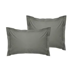 Tonne Verte - 52 Dark Grey Oxford Pillowcase Set (2 Pieces) (EU) (IT)