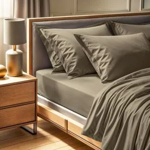 Tonne Verte - Bež King Fitted Sheet 51 Ranforce