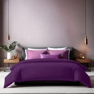 Tonne Viole - 43 Purple Ranforce Super King Quilt Cover (FR) (IT)