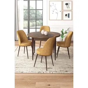 Tor - Baroque, Cappuccino Baroque
Cappuccino Dining Table & Chairs Set (5 Pieces)