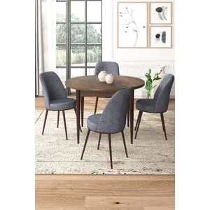 Tor - Baroque, Fume Baroque
Fume Dining Table & Chairs Set (5 Pieces)