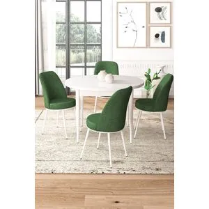 Tor - White, Khaki White
Khaki Dining Table & Chairs Set (5 Pieces)