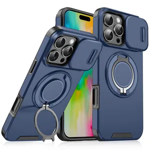Torbica CamShield Ring stand za iPhone 16 Pro 6.3 plava