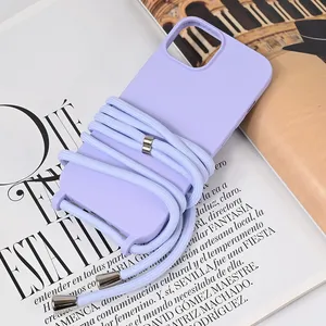 Torbica Crossbody za iPhone 15 6.1 ljubicasta