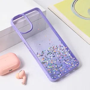 Torbica Frame Glitter za Samsung A065F Galaxy A06 ljubicasta