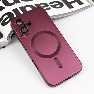 Torbica Magsafe Chrome za iPhone 16 6.1 bordo