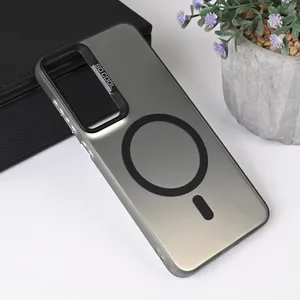 Torbica Magsafe Clear za Samsung Galaxy S25 Plus crna